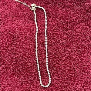 J Crew Factory Gold-Plated Brass Cubic Zirconia Tennis Necklace
